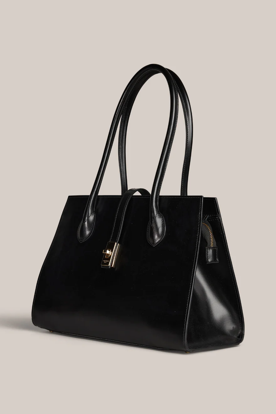 Ava Structured Leather Tote - Image 4
