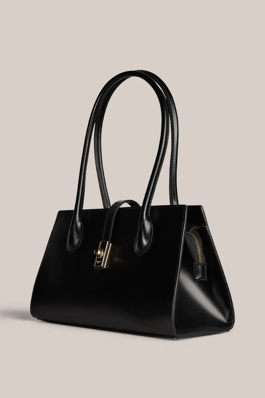 Darcy Structured Leather Shoulder Bag - Image 4