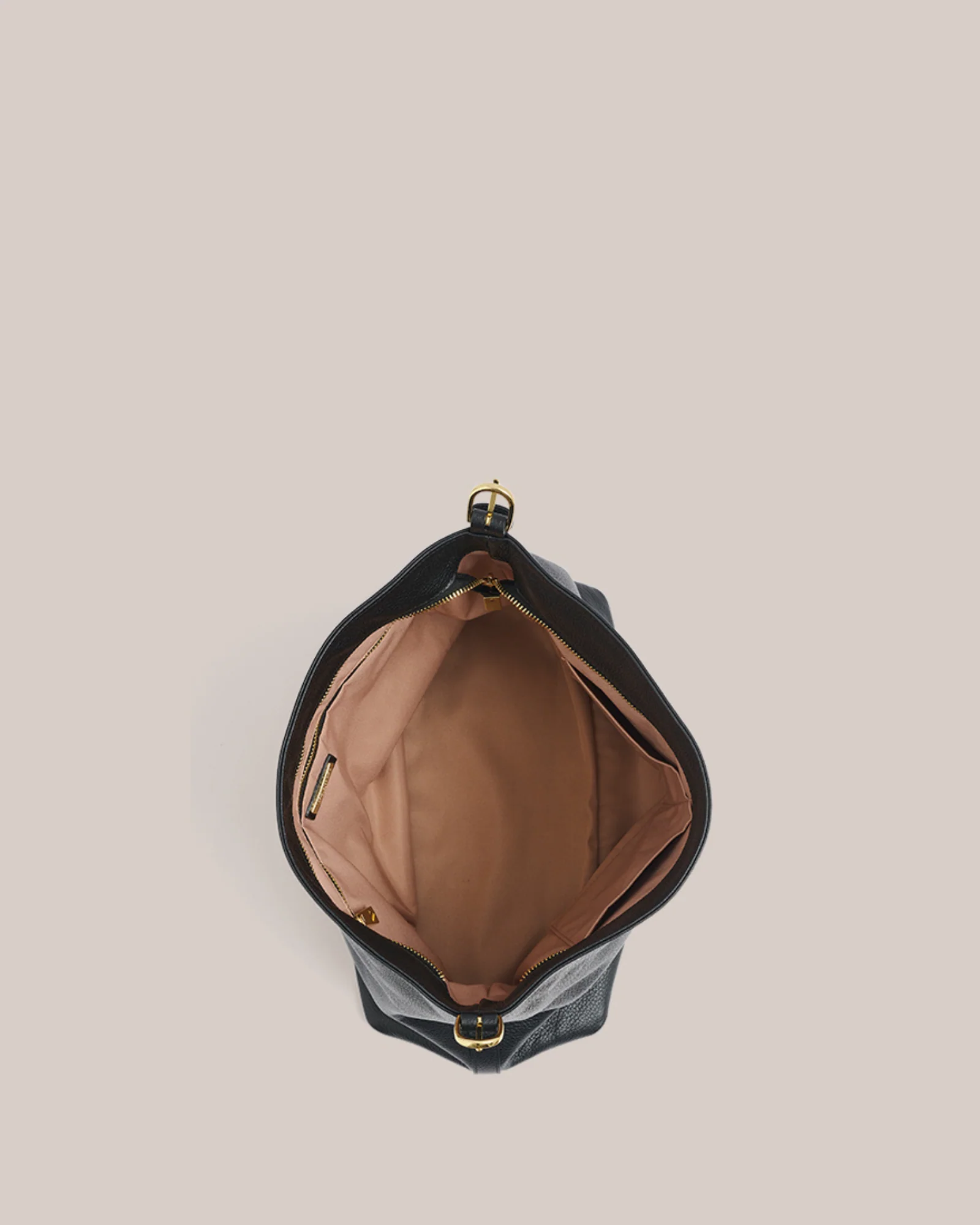 Serena Black Leather Hobo Bag - Image 5